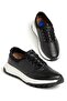 Genuine Leather Men's Casual Shoes Black Light Sole Stretchable - 3