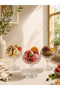 6-Piece Glass Footed Magnolia Bowl, Dessert Serving Bowl, Ice Cream Bowl, Magnolia 230ml - 2