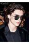 Men's Polarized Sunglasses Black Gray Polygon Lens UV400 Aluminum Magnesium Alloy Arms for Driving Traveling Hunting with Case Black - 4