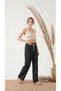 Women's 100% Cotton Muslin Palazzo High Waist Comfortable Fit Linen Trousers - 4
