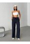 Women's High Waist Palazzo Wide Leg Linen Trousers - 6