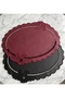 Oval - Leather Perforated American Service Burgundy - 35X50 cm 1 Piece - 4