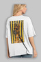 For Dog Lovers 4 White Oversize T-Shirt with Dog Print on the Back 100% Cotton Unisex Dog Lover Premium Design - 3