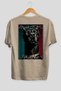 For Dog Lovers 8 Beige Oversize T-Shirt with Dog Print on the Back 100% Cotton Unisex Dog Lover Premium Design