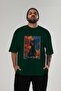 For Dog Lovers 17 Front Dog Print Green Oversize T-Shirt 100% Cotton Unisex Dog Lover Premium Design - 5