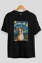 For the Love of Dogs 48 Front Dog Printed Black Oversize T-Shirt 100% Cotton Unisex Dog Lover Premium Design