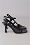 Seç 8569 Strappy Heel Shoes (Heel Height: 9 cm) Black - 4