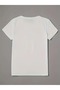 Women's Black and White V-Neck T-Shirt Printed Leopard Oversize Casual - 2
