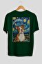 For Dog Lovers 48 Back Dogs Printed Green Oversize T-Shirt 100% Cotton Unisex Dog Lover Premium Design
