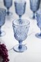 Acrylic Navy Blue 6-Pack of Wine Glasses & Water/Soft Drink/Coffee Side Glasses, 450 ml (Not Glass) BX - 2