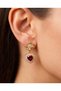 Cardelia Heart Cut Zircon Stone Flower Motif Dangle Steel Xuping Earrings - 2