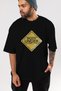 Body under Oversize Front Printed Black T-Shirt 100% Cotton Streetwear Premium Comfortable Fit - 7