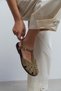 Majes Rome Beige Suede Leather Embroidery Detail Flat Sole Women's Sandals - 6