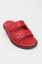 Cute Red Rustic Double-Strapped Flat Sole Women's Slippers - 6