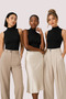 Women's 3-Piece Stand Collar Sleeveless Cotton & Modal Stretchable Basic Undershirt - 3-Piece Advantage Pack