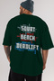 Squat Bench Deadlift 4 Oversized Back Printed Green T-Shirt 100% Cotton Streetwear Premium Comfortable Fit - 6