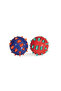 Two-Color Durable Tpr Dog Ball Toy with Spikes and Squeaker 10 cm - 2