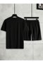 Plus Size Women's Black Set – Oversized T-Shirt with Butterfly Print and Comfortable Pants Set – 3XL, 4XL, 5XL 6XL - 6