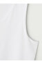 White Plus Size U-Neck Women's Tank Top - 6