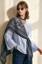 Patterned Dark Navy Blue Soft Scarf 90X90 - 4