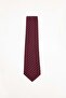 Burgundy blue striped pocket square classic tie - 2