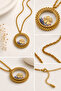 Steel Twist Chain Clover Model Necklace - 2