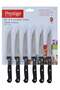 6-Piece Steak Knife Set Black/Silver 11cm