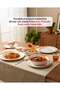 DC2151 Ocean Melamine Ware Dinner Set 14-Pieces, White/Orange - 2