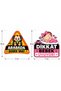 2-Piece Baby Car Sticker Set – Baby in Car & Attention Baby Is Sleeping – 17X20 cm