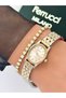 Steel Strap Minimal Case 2 Year Warranty 3 Atm Waterproof Women's Wristwatch + Bracelet Gift - 6