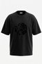 Pura Vida Design Back Printed Cotton Black Oversize T-Shirt