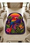 Sdt Custom Cut Tropical Parrot and Palm Pattern Purple Woven Base Decorative Carpet Sdt3000 - 2