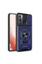 Infinix Hot 12I Case Ultra Protection Sliding Vega Cover with Magnetic Ring Stand