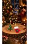 Miyuki Bead Handmade Gloves and Tiny Pine Tree Earrings New Year Christmas Noel - 2
