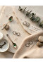 Brass Silver Color Snake Model Women's 6-Piece Earring Set - 6