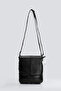 Unisex Black Genuine Leather Double Zipper Premium Quality Shoulder Strap Messenger Bag - 4