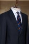 Navy Blue Textured Slim Fit Classic Men's Blazer Jacket - 3