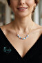 Special Design Handmade Evil Eye Beaded Colorful Stringed Women's Necklace Tarnish Resistant Steel 45 cm - 3