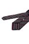 Classic Tie with Burgundy Line Pattern and Handkerchief Kk13776 - 5