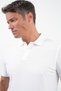 White Polo Collar Short Sleeve Pocketless Slim Fit Cotton T-Shirt 1011260154 - 4