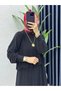 Women's Hijab Black Stretchy Fabric Sultan Model Dress - 2