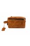 Men's Genuine Leather Tan Zippered Handbag and Clutch Bag - 7