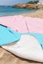 Pink Blue Color Block Beach Towel - Minimalist Pastel Modern Pool Sea Quick Dry Beach Cover-Up - 5