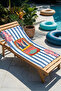 Striped Sardines Themed Marine Beach Towel - Sardine Concept Mediterranean Style Bath Beach Towel - 7