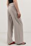 Light Gray Wide Leg Pleated Trousers - 4