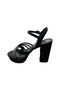 Women's Thick Platform Heel Glittery Stone Evening Dress Summer Shoes - 4