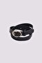 Women's 110cm Black Belt with Gold Buckle - 2