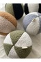 Handmade Dual Color Plush Toy Ball - Soft Playmate (19 cm) Brown - White - 2