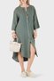 Striped Relaxed Fit Button Detailed V-Neck Dress Dress 25547L
