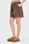 Cotton Relaxed Fit Belted Embroidered Shorts Shorts 2502 - 5